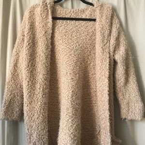 Fuzzy Teddy Cozy Hooded Cardigan Sweater